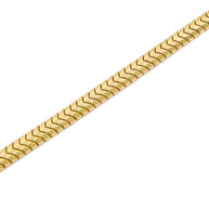 Articulated Chevron Link Choker Bracelet in Yellow Gold