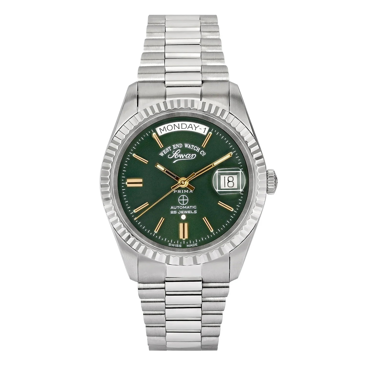 West End The Classics Automatic 6828.10.3330Y Green Dial Stainless Steel Unisex Watch