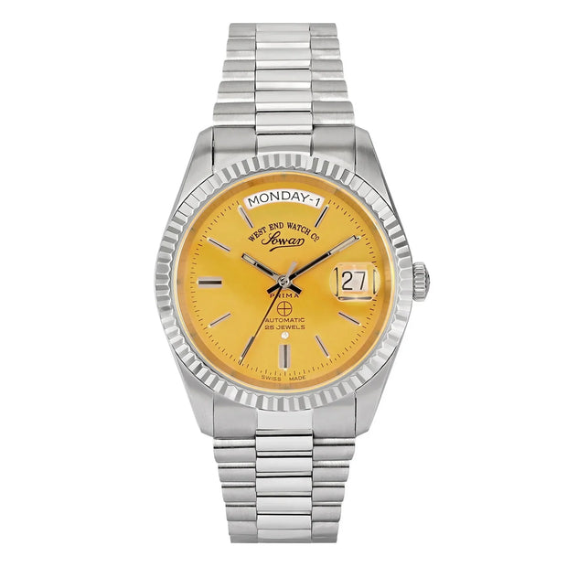 West End The Classics Automatic 6828.10.3338B Yellow Dial Stainless Steel Unisex Watch