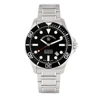 West End Impermeable Automatic Diver 6850.10.3333N-ALB Black Dial Stainless Steel Men's Watch
