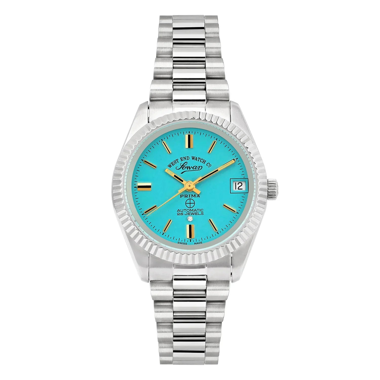 West End The Classics Automatic 6858.10.3337Y Turquoise Dial & Stainless Steel Women's Watch