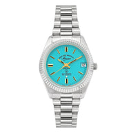 West End The Classics Automatic 6858.10.3337Y Turquoise Dial & Stainless Steel Women's Watch