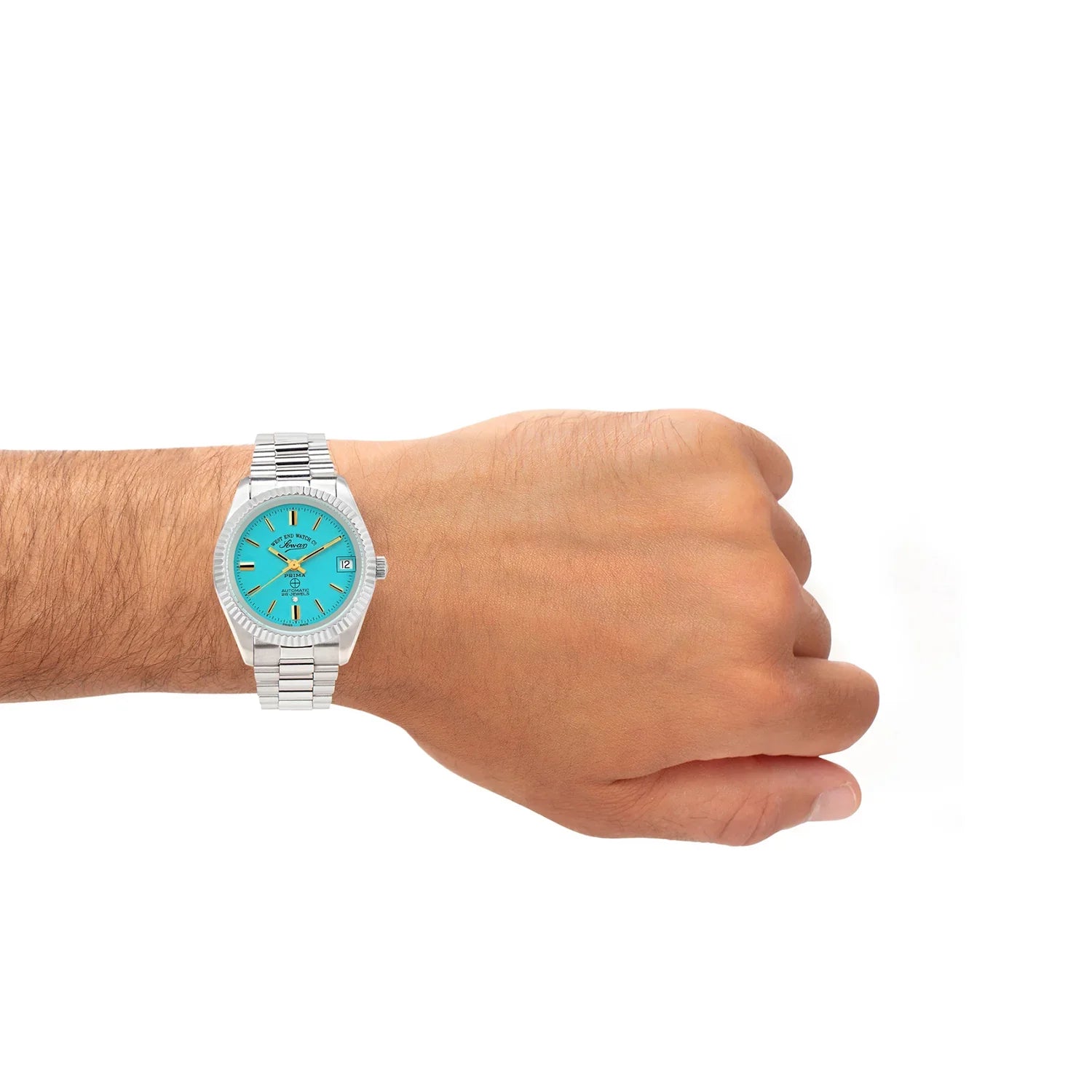 West End The Classics Automatic 6858.10.3337Y Turquoise Dial & Stainless Steel Women's Watch