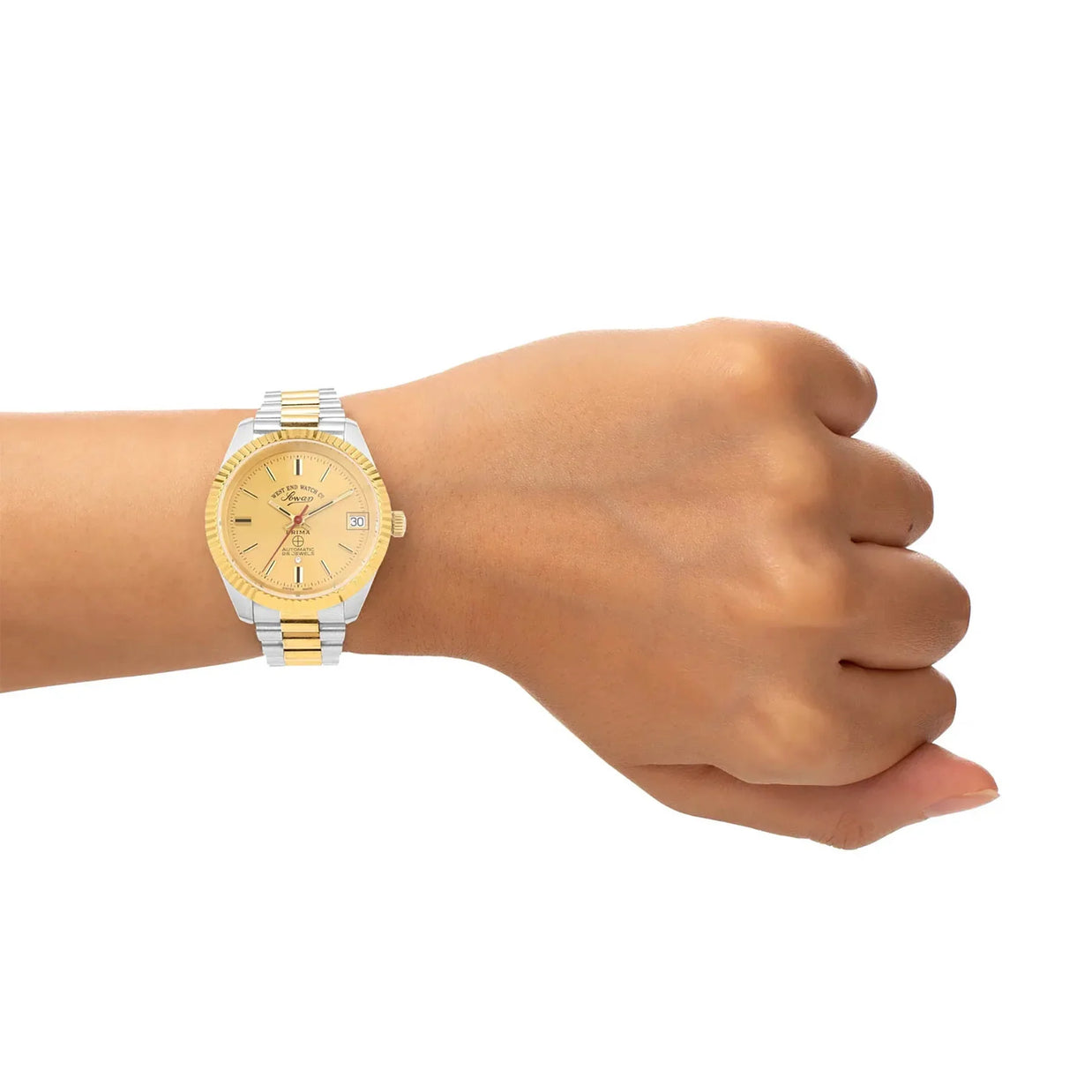 West End The Classics Automatic 6858.20.2708R Champagne Dial & Two-Tone Stainless Steel Women's Watch