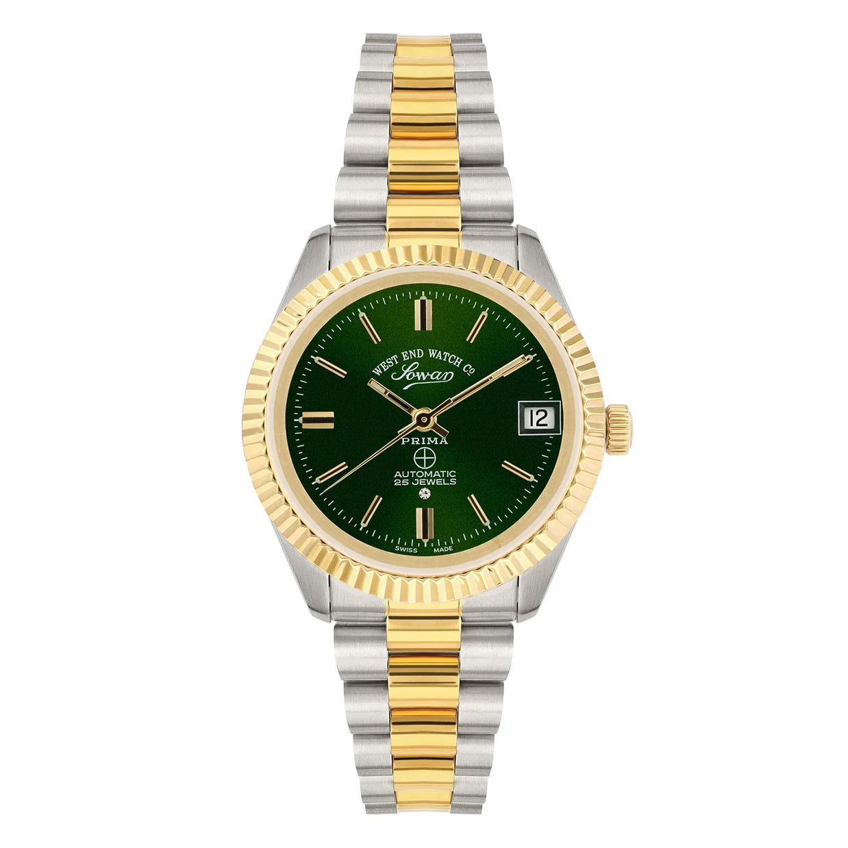 West End The Classics Automatic 6858.20.3330Y Green Dial & Two-Tone Stainless Steel Women's Watch