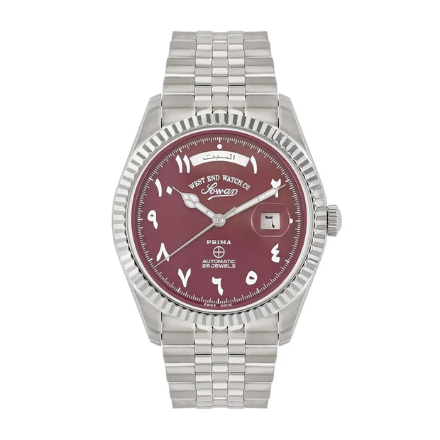 West End The Classics XL Automatic 6868.10.H-MAROON Maroon Dial Stainless Steel Men's Watch