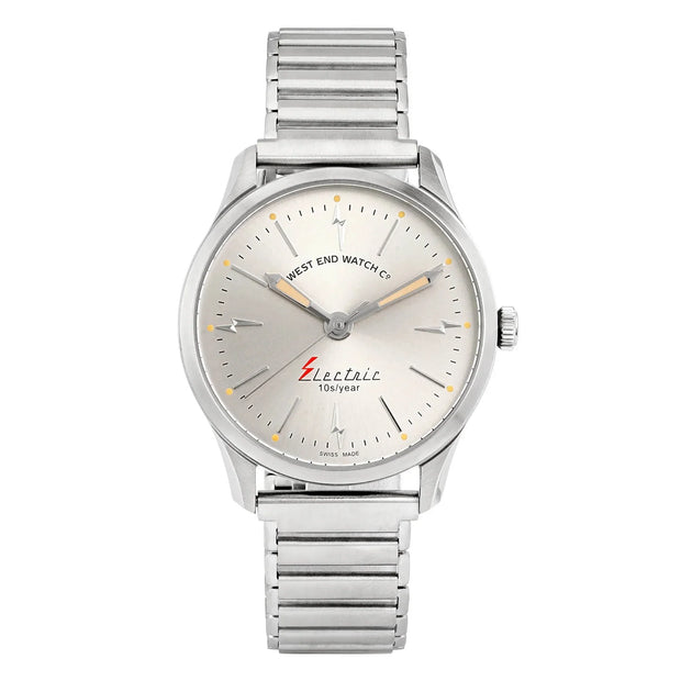 West End Electric Quartz 6874.10.3368N Silver Dial Stainless Steel Men's Watch